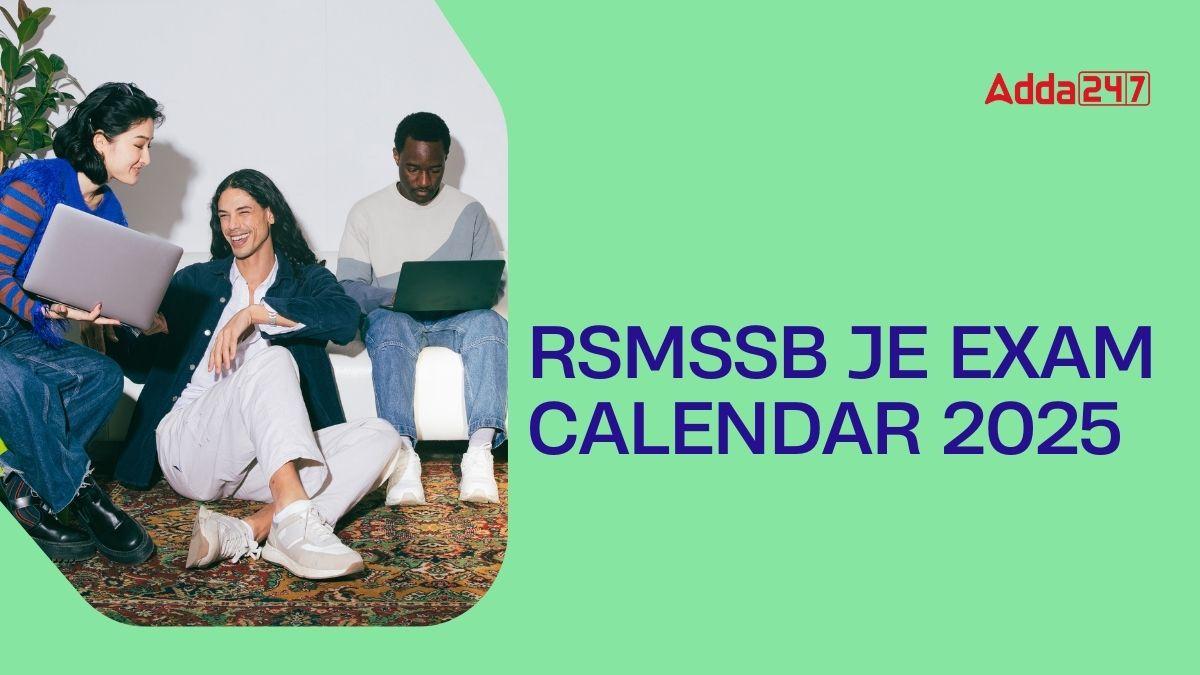 RSMSSB JE EXAM CALENDAR 2025