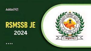 RSMSSB JE 2024