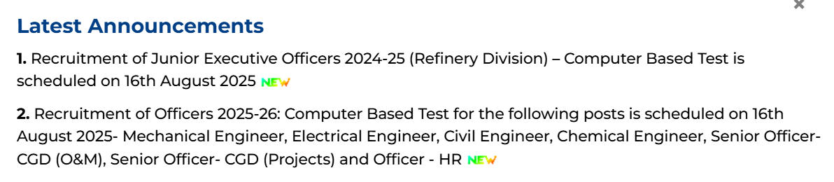 Govt. Job Notification