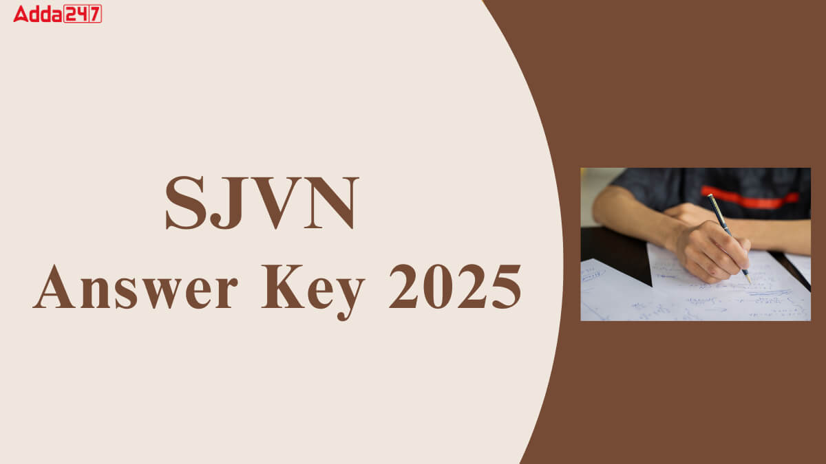 SJVN Answer Key 2025