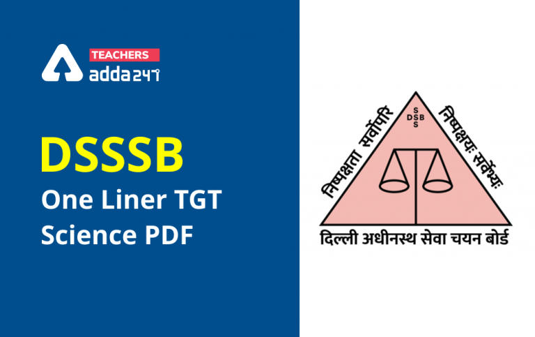 DSSSB One Liner TGT Natural Science PDF_30.1