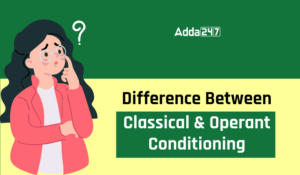 Difference Between Classical and Operant Conditioning
