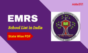 EMRS School List in India 2025, State Wise