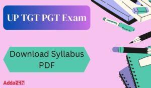 UP TGT PGT Syllabus 2025 And New Exam Patten Download PDF