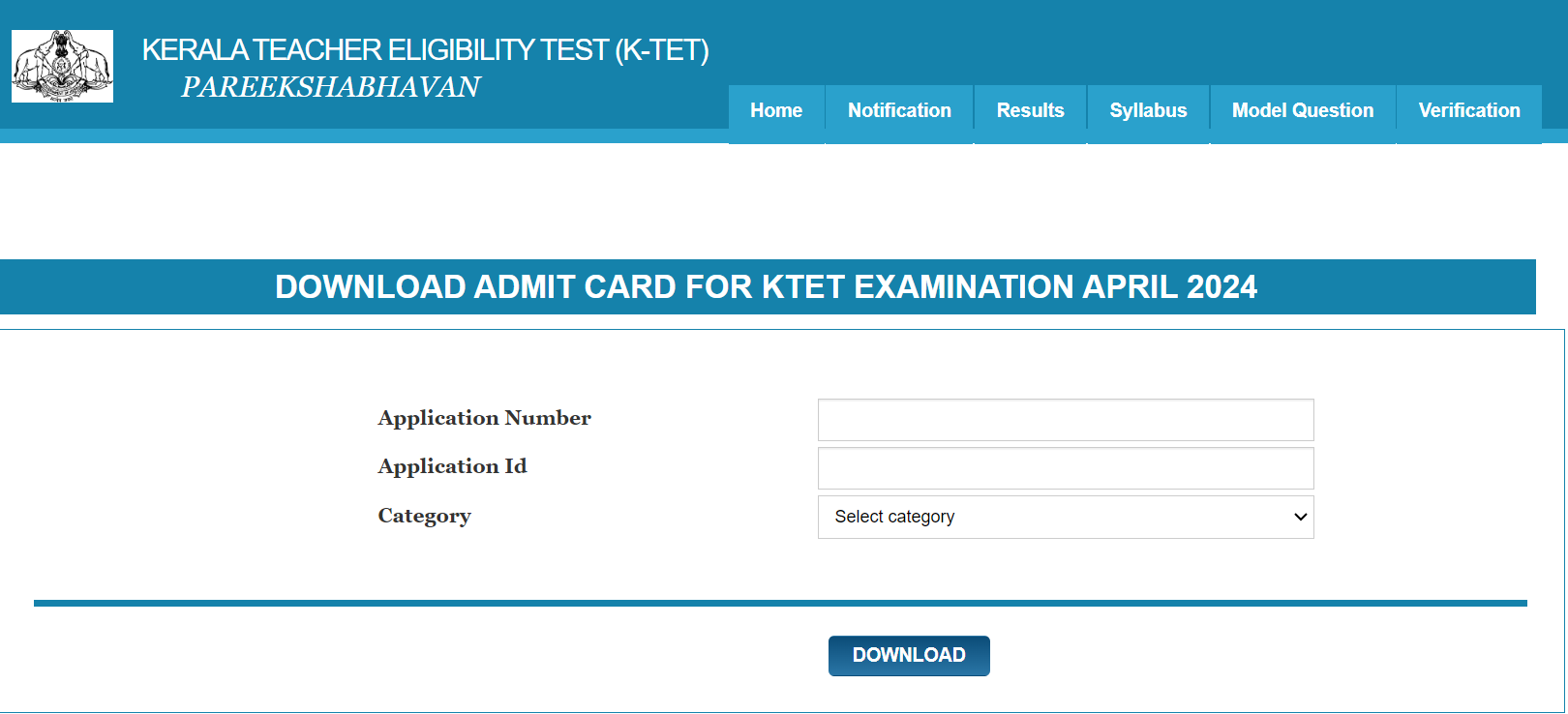 KTET Admit Card Window