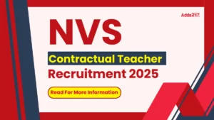 NVS Contractual Teacher Recruitment 2025