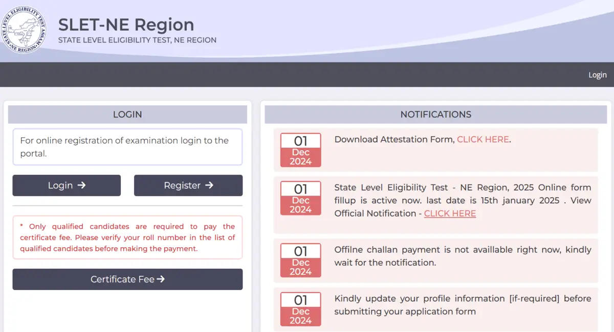 Assam SLET 2025 Notification