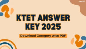 KTET Answer Key 2025, Download Category wise PDF