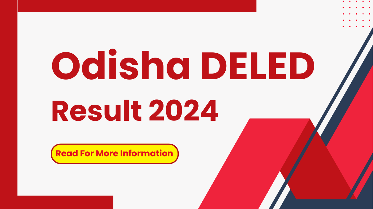 Odisha DELED Result 2024