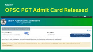 OPSC PGT Admit Card Released