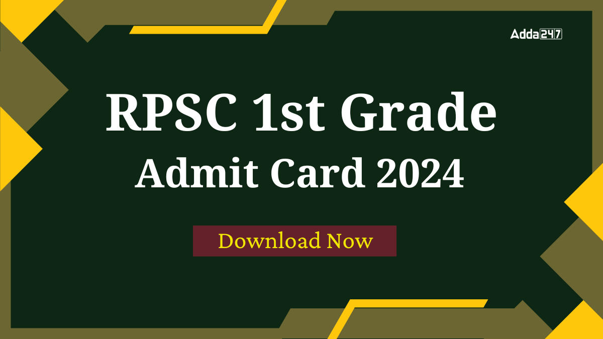 RPSC 1st Grade Admit Card 2024