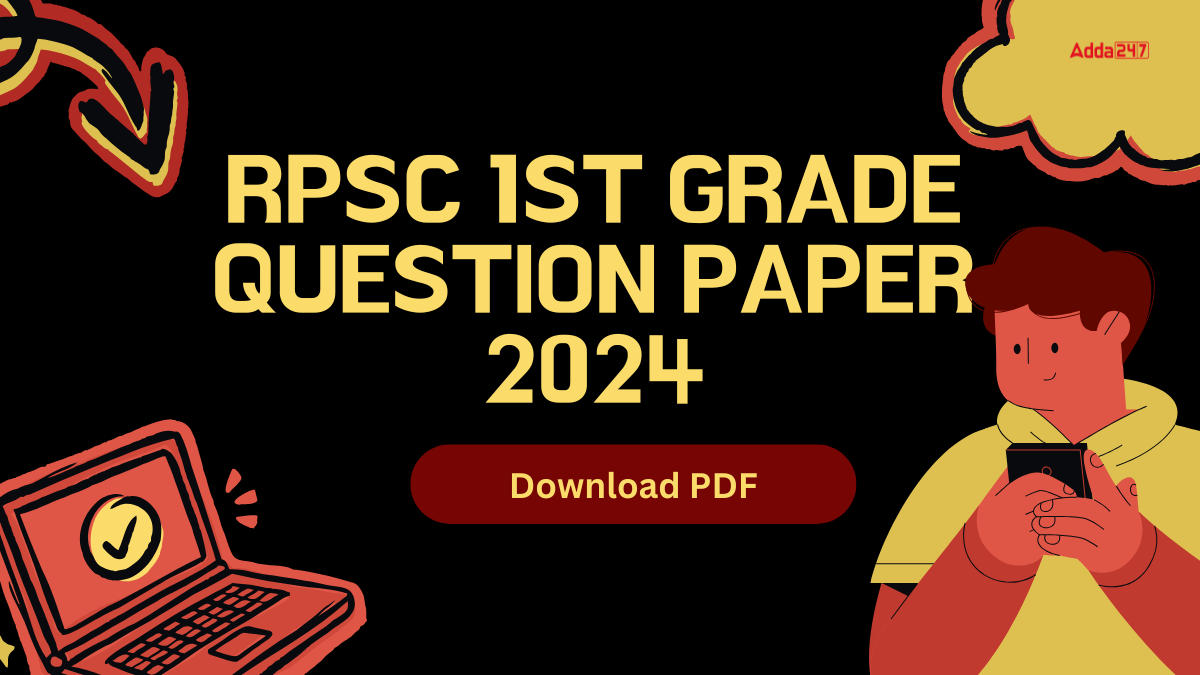 RPSC 1st Grade Question Paper 2024