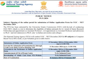 UGC NET Exam Date 2024 for December Cycle Out, Exam Month, Shift, Full Schedule