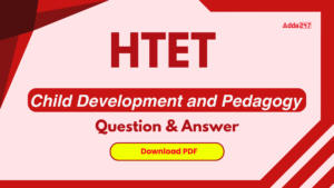 HTET CDP Question and Answers