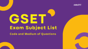 GSET Exam Subject List