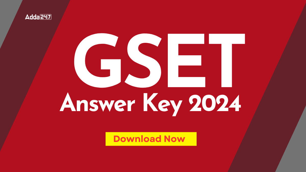 GSET Answer Key 2024