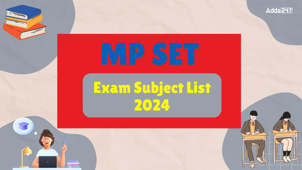 MP SET Exam Subject List