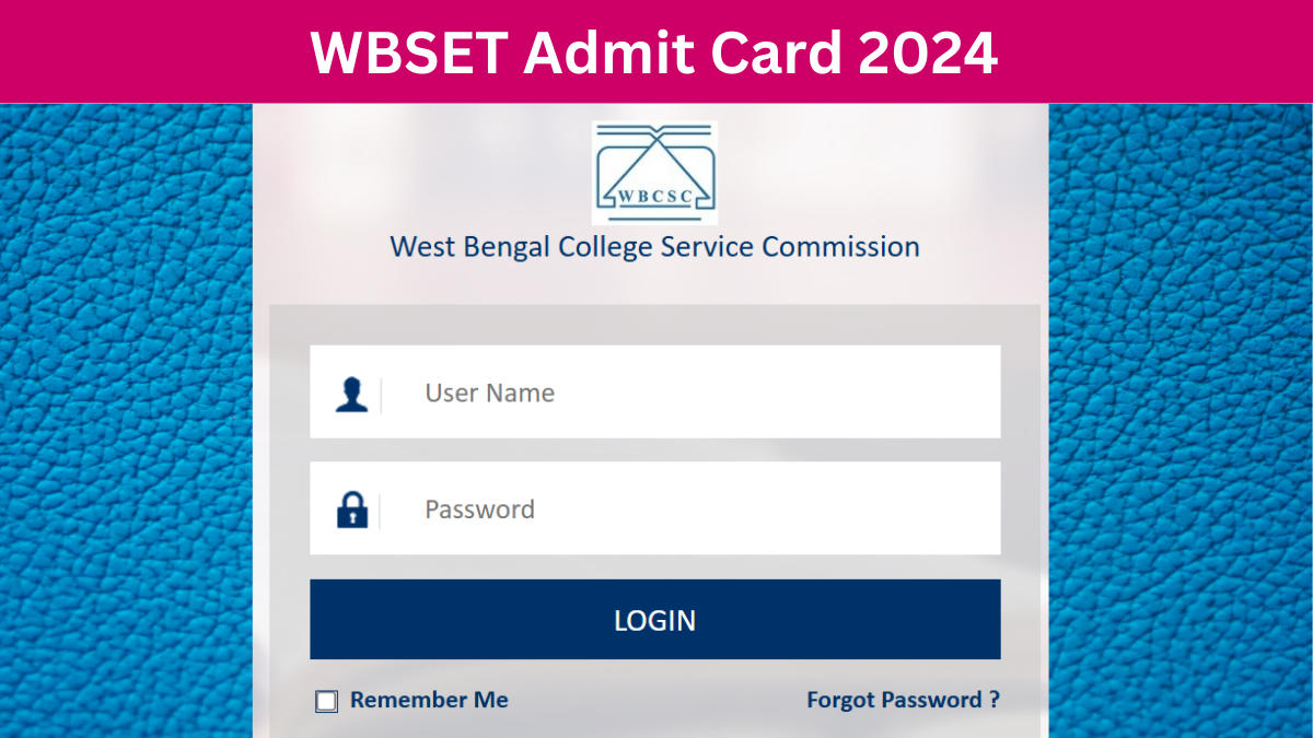 WB SET Admit Card 2024