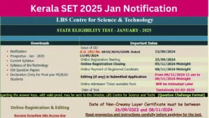 Kerala SET 2025 Jan Notification (2)