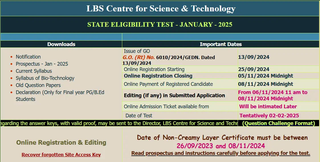 Kerala SET 2025 Exam Date Out, Exam Schedule, Shift_3.1