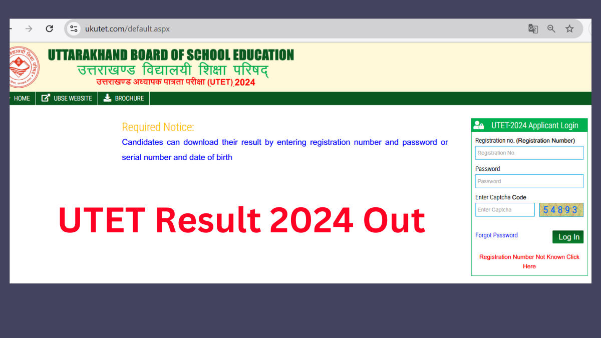 UTET Result 2024 Out