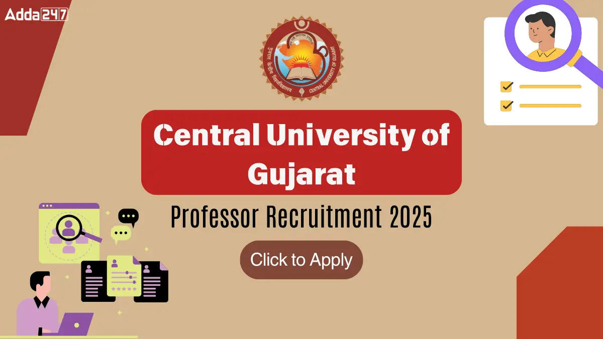 CU Gujarat Professor Recruitment 2025