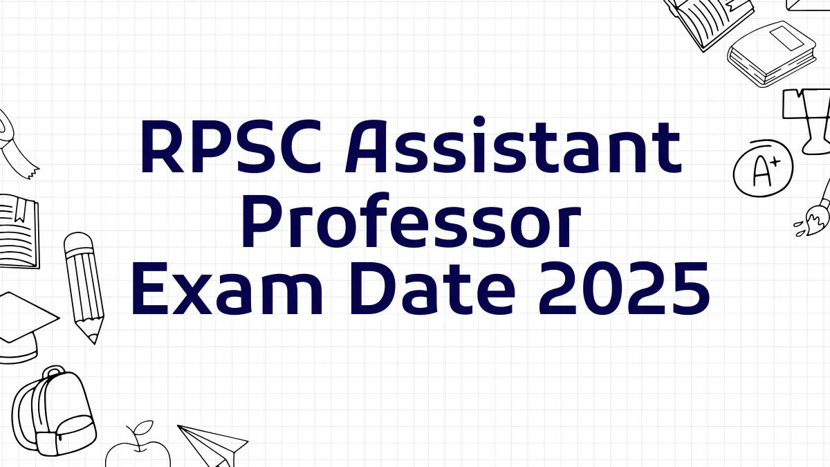 RPSC Assistant Professor Exam Date 2025