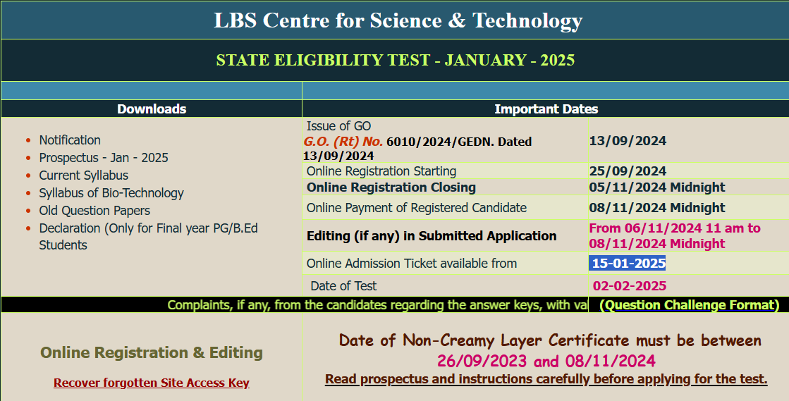 Kerala SET 2025 Exam Date Out, Exam Schedule, Shift_3.1