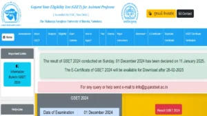 GSET Result 2024 Out, Download Result PDF