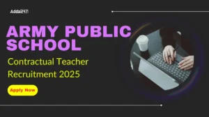 Army Public school Contractual Teacher Recruitment 2025