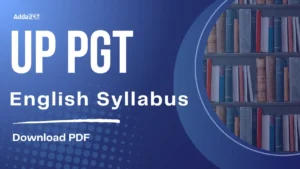 UP PGT English Syllabus