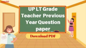 UP LT Grade Teacher Previous Year Question paper