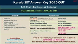 Kerala SET Answer Key 2025 Released, Download Paper 1 and 2 Response Sheet PDF