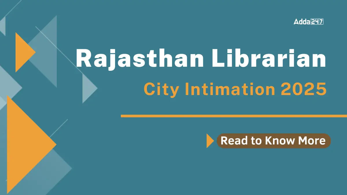 Rajasthan Librarian City Intimation 2025