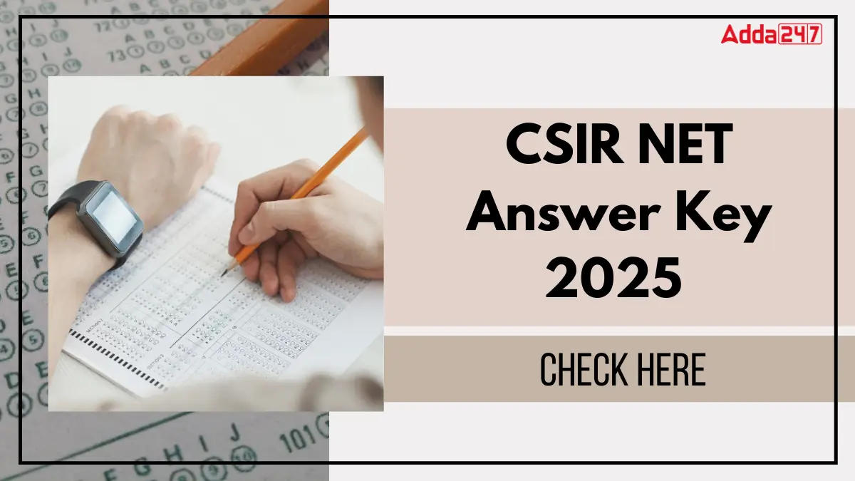 CSIR NET Answer Key 2025