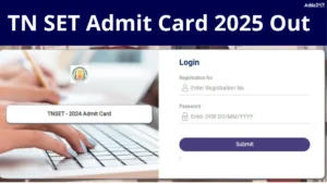 Tamil Nadu SET Admit Card