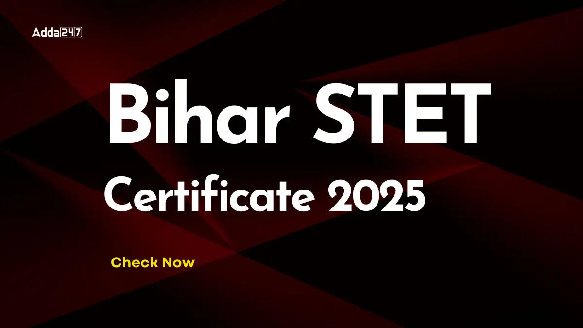 Bihar STET Certificate 2025