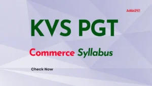 KVS PGT Commerce Syllabus