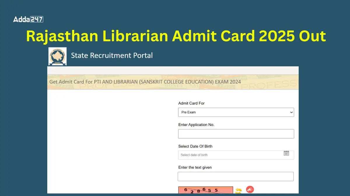 Rajasthan Librarian Admit Card 2025 Out Now