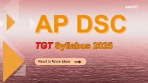 AP DSC TGT Syllabus 2025