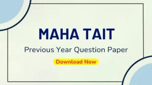 MAHA TAIT Previous Year Question Paper