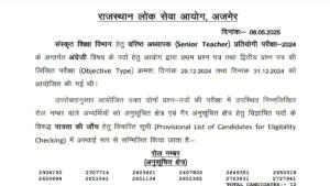 RPSC 2nd Grade Teacher Result 2025