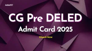 CG Pre DELED Admit Card 2025