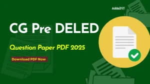 CG Pre DELED Question Paper 2025 PDF