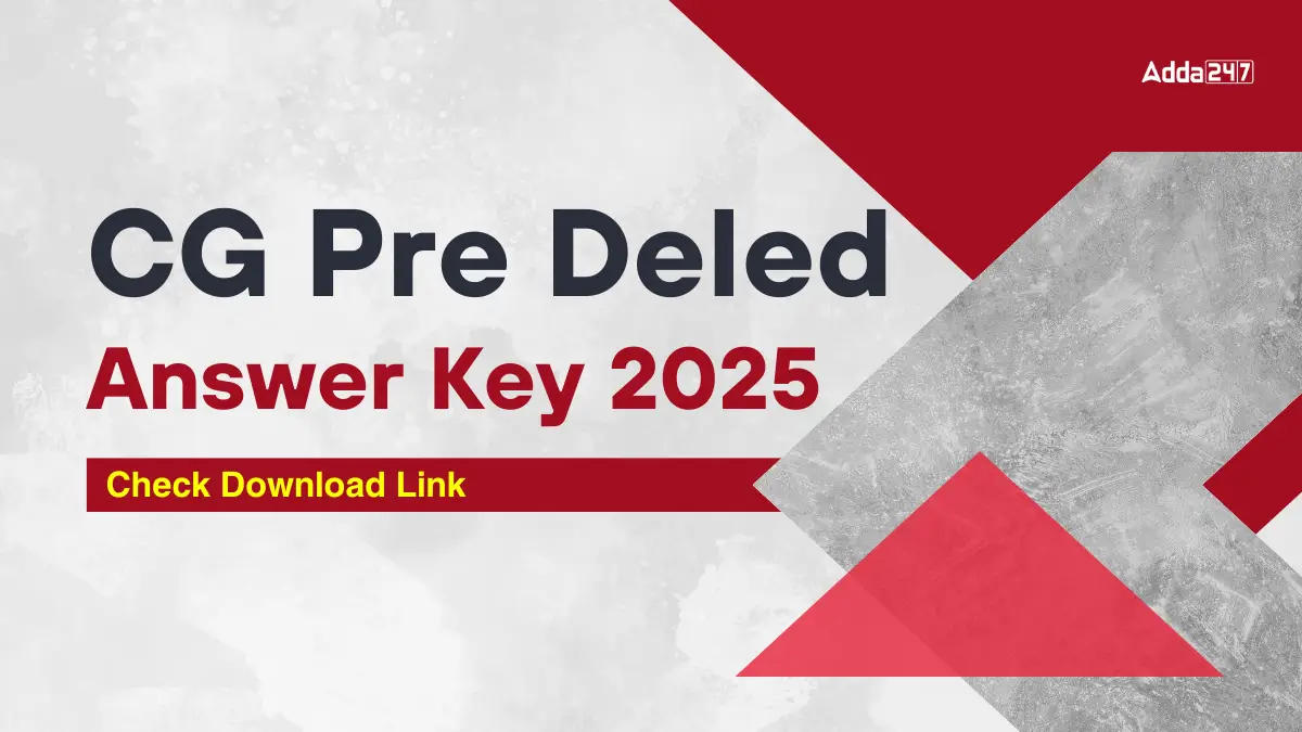 CG Pre Deled Answer Key 2025