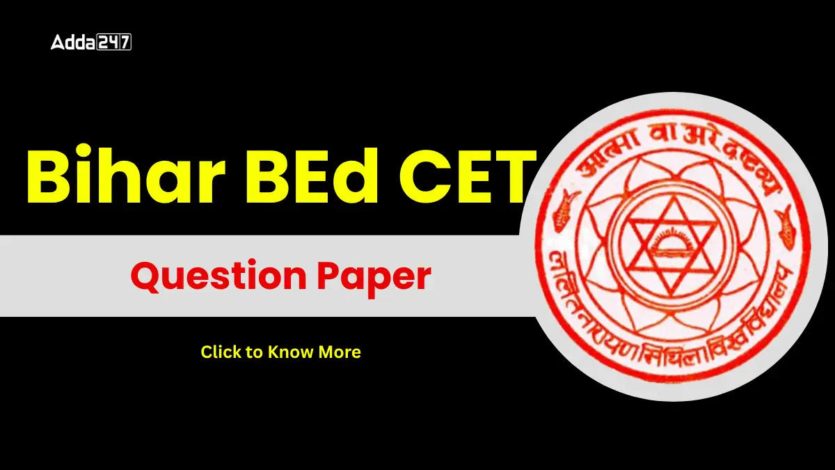 Bihar BEd Question Paper