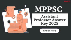 MPPSC Assistant Professor Answer Key 2025, Response Sheet PDF