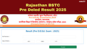 Rajasthan BSTC Pre Deled Result 2025