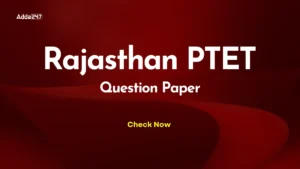 Rajasthan PTET Question Paper