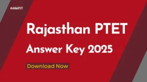 Rajasthan PTET Answer Key 2025